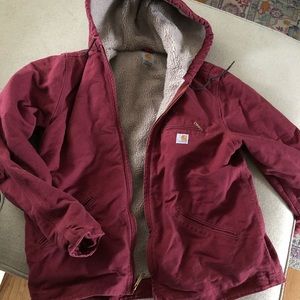 Women’s Carhartt red/maroon jacket size L